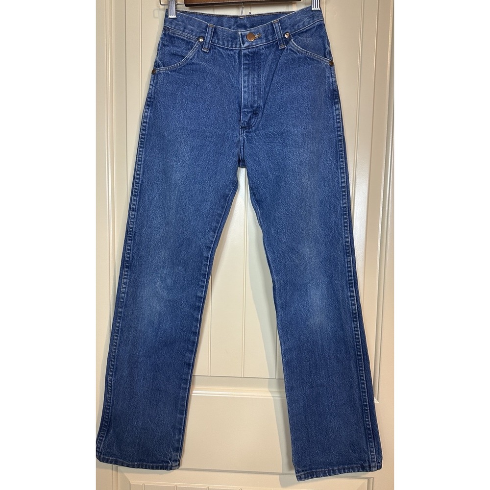 Wrangler Boys Cowboy Cut Original Fit Jeans Dark Wash 13MWZBP Size 16 Slim Fit